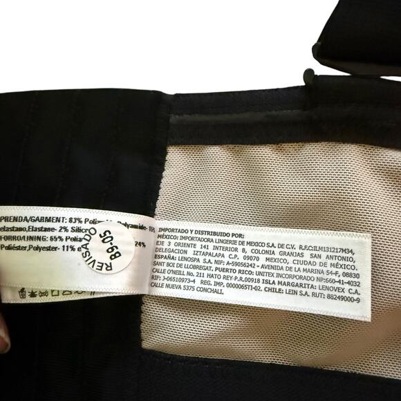 Leonisa Black Lace Molded Cup Bustier Bra Size 36C NWOT - Picture 3 of 4